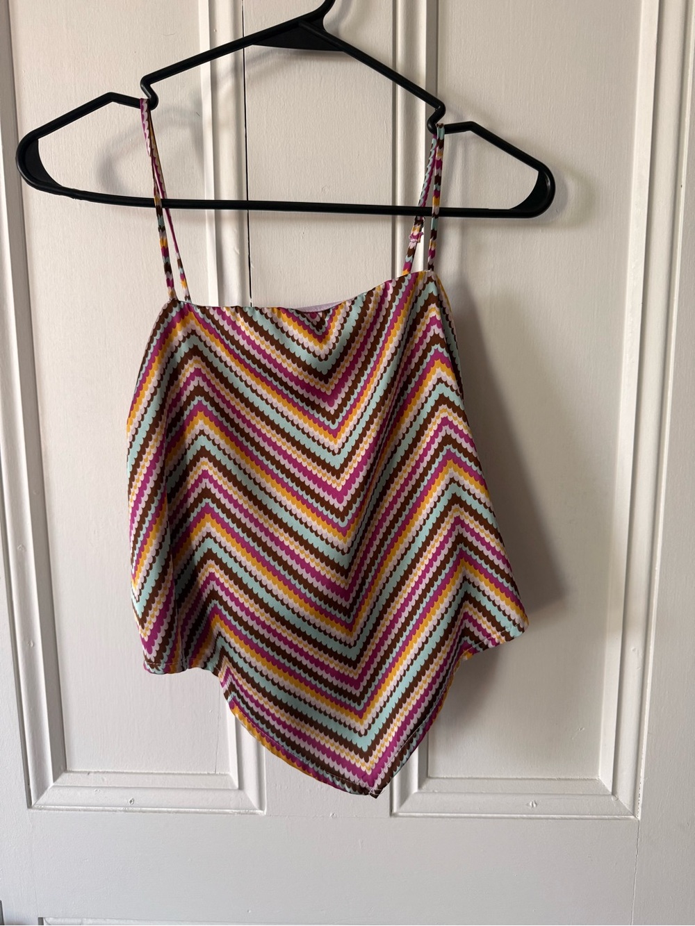 Multi-Color Zigzag Spaghetti Strap Top - Women